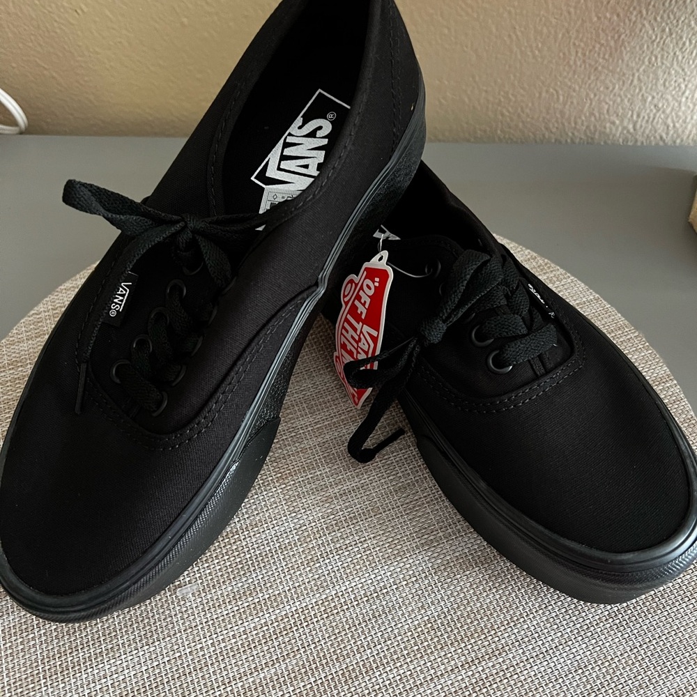 Vans Black Stackform Platform Canvas Sneakers Siz… - image 2